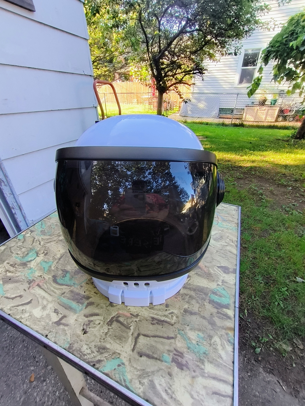 Childs Space Helmet NASA Sun Part Opens Plastic